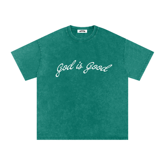 God is Good Snow Washed Oversized T-Shirt