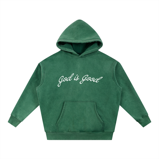 God is Good Snow Washed Oversized Hoodie